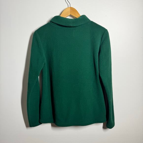 Dudley Stephens Vello Fleece Park Slope Turtleneck Women S Emerald Green Holiday - Picture 2 of 10